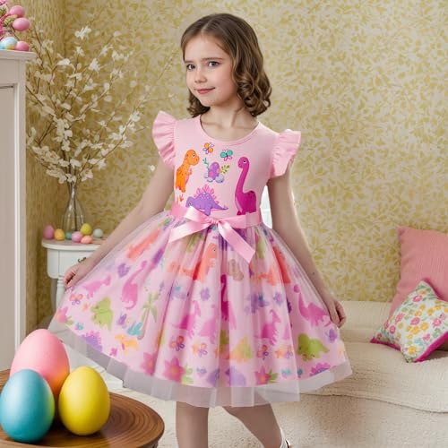 Toddler Girls Tutu Dress Kids Flutter Sleeve Princess Party Skirts Girls Summer Tulle Outfits Dresses4