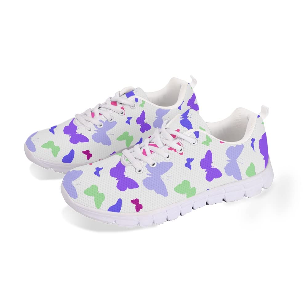 Amzbeauty Zapatos de correr de malla con diseño de Hawaii para hombre, para hombre, informales, para caminar, 6-13UK, Mariposa divertida, 39 1/3 EU