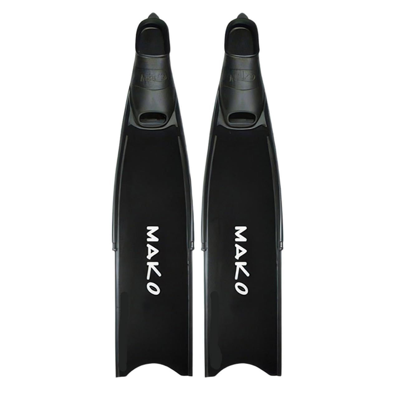 MAKO Pro Fiberglass Freedive Fins – Long Blade Freediving Fins with Interchangeable Blades – Lightweight, Powerful, and Hydrodynamic – Size 14-15 – Pro Black – Medium