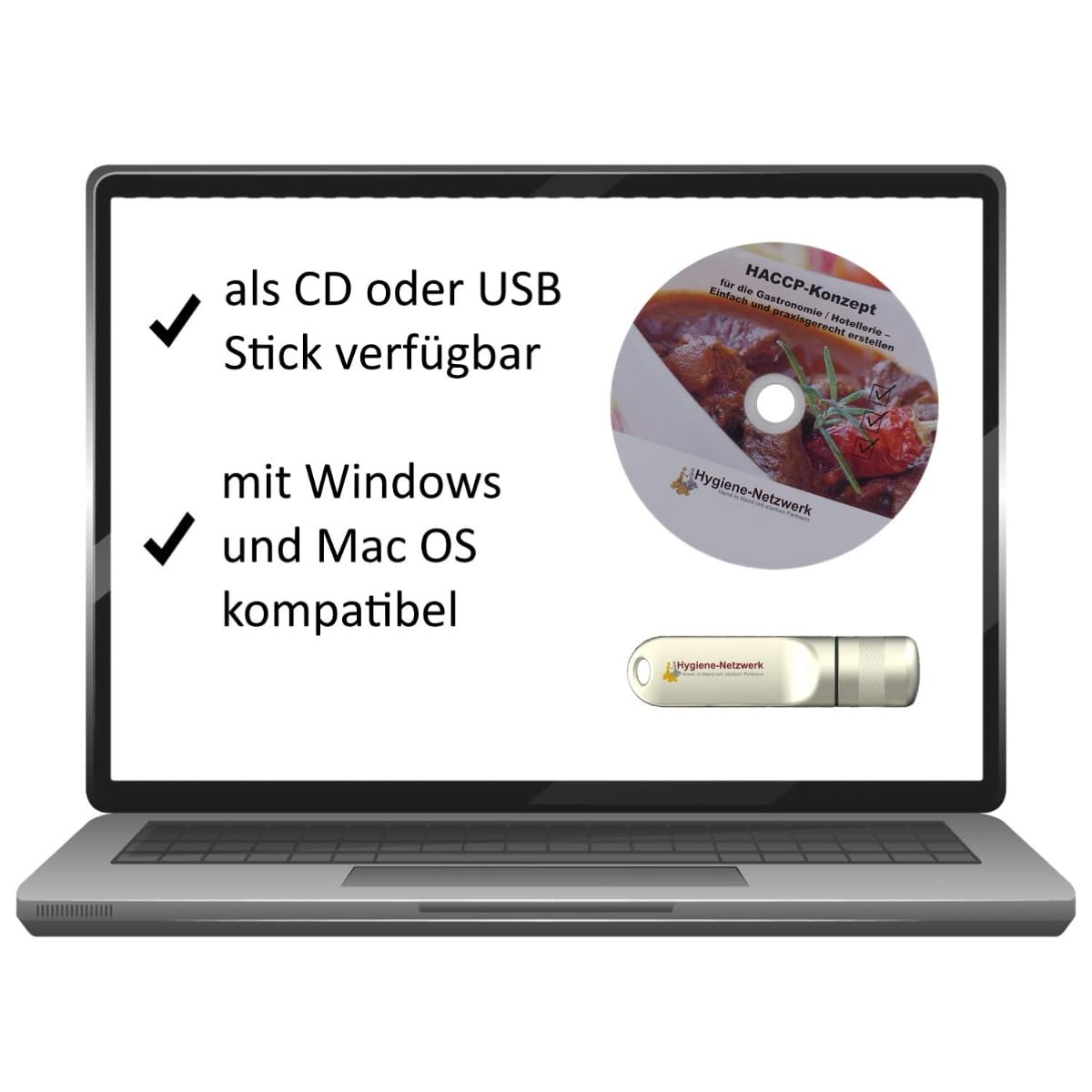 Hygiene Netzwerk HACCP-Konzept für Gastwirte | Checklisten & Arbeitsanweisungen | Hotel Gastronomie| Hygieneschulung | Infektionsschutzgesetz Schulung | Power-Point-Präsentation auf CD oder USB-Stick