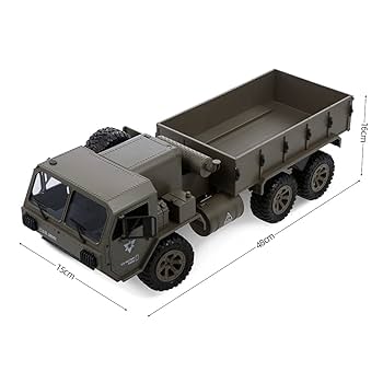 Amazon.co.jp: Xtahdge 1/12 RC 6WD 2.4GHz軍用トラック陸軍