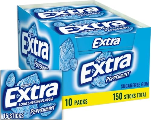 EXTRA Peppermint Chewing Gum, Individually...