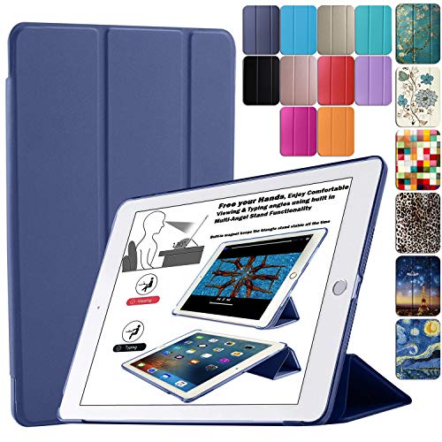 Image of DuraSafe Cases iPad 9.7 Inch 2013 Air 1 Generation [ Air 1st ] MD785LL /B MD788LL /B MD786LL /B MD789LL /B MD787LL /B Protective PC Dual Angle Stand Cover - Navy Blue