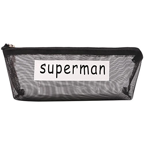 Matefield Colorido Letras Estudiantes Gran Capacidad Estuche Estuche de Almacenamiento de Papelería, color Superman