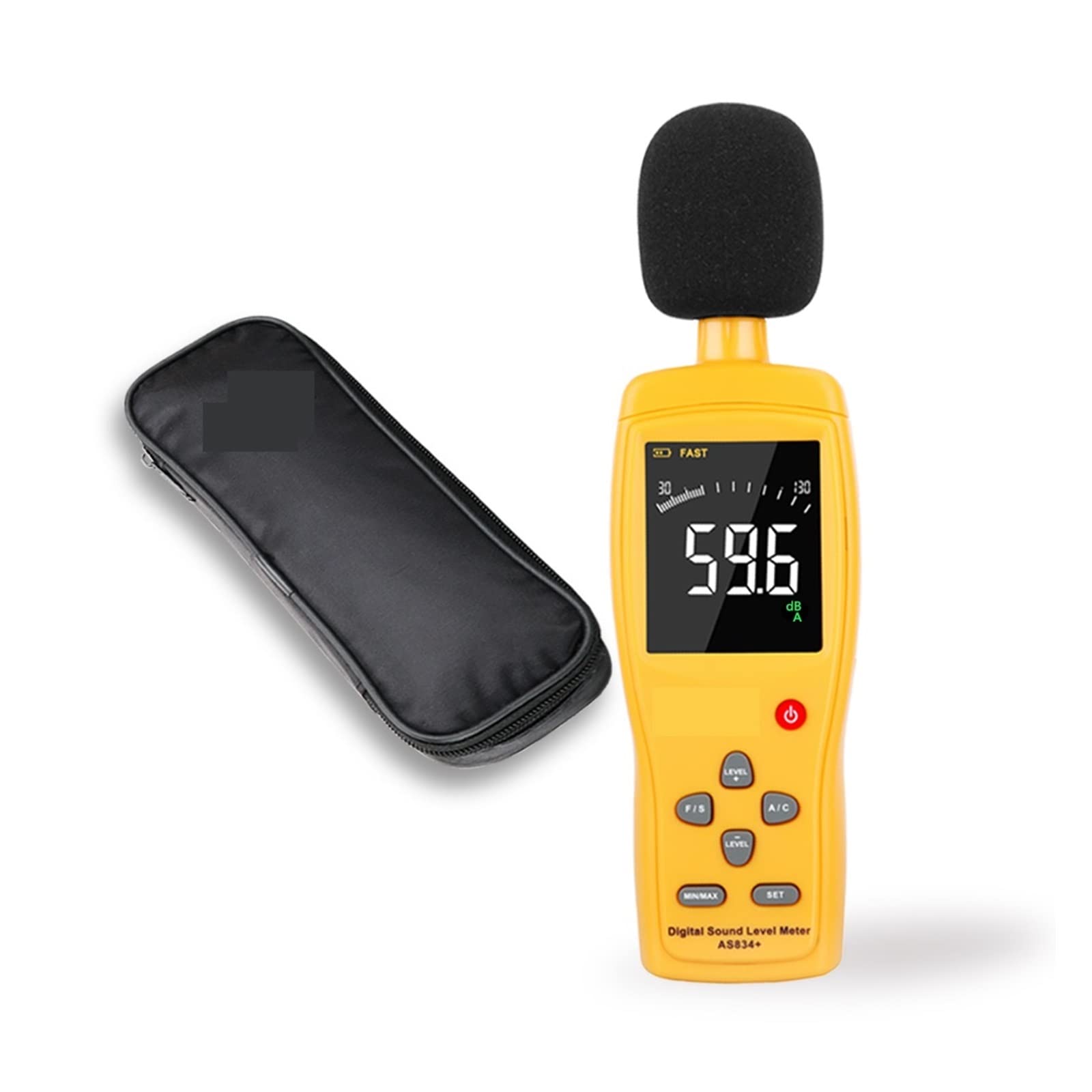 CUDTAPI Portable Digital High Precision Digital Sound Noise Level Meter Decibel Detector Pressure Tester Color LCD Display 30~130 DBA/35~130dBC Db