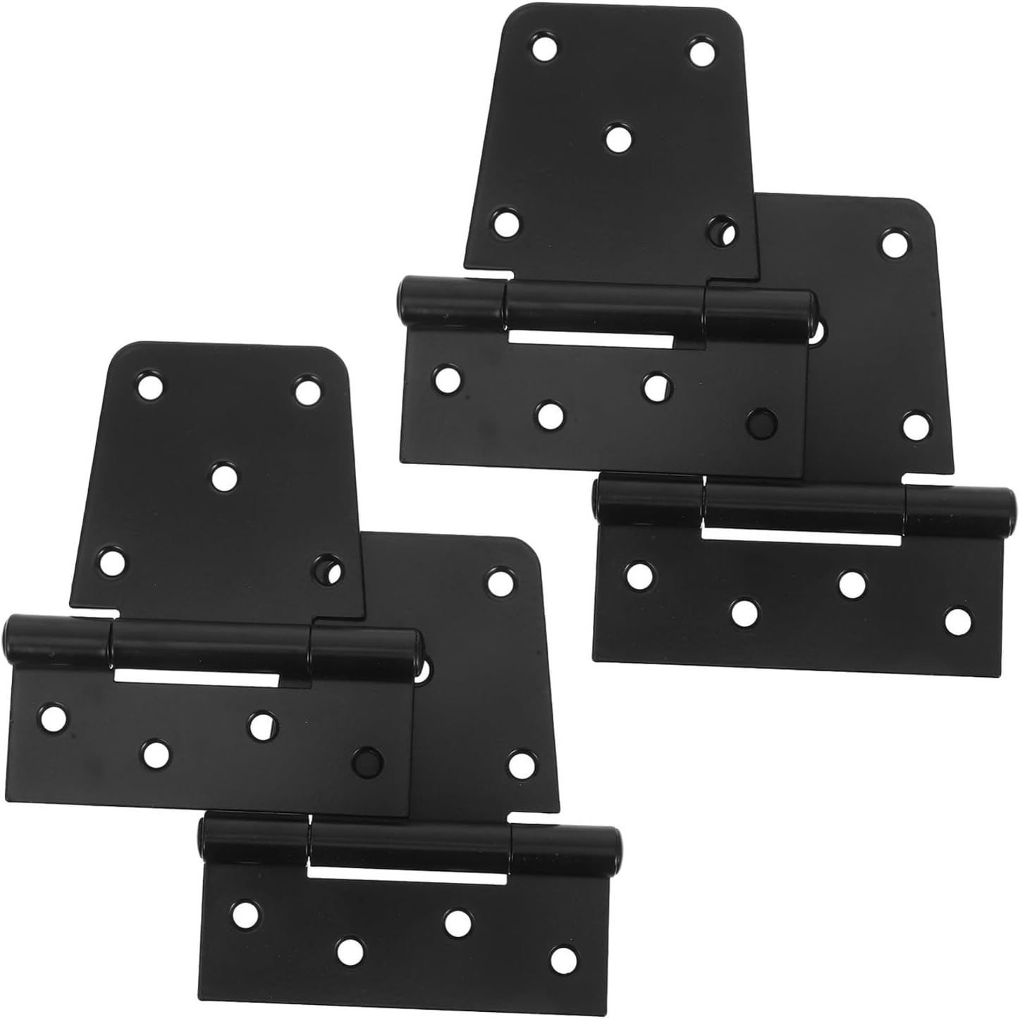 4 Pcs Heavy-Duty Black Garden Door Hinges 3.5 Inch Metal Gate Hinges for Outdoor Fence Barn Shed Gate Hardware