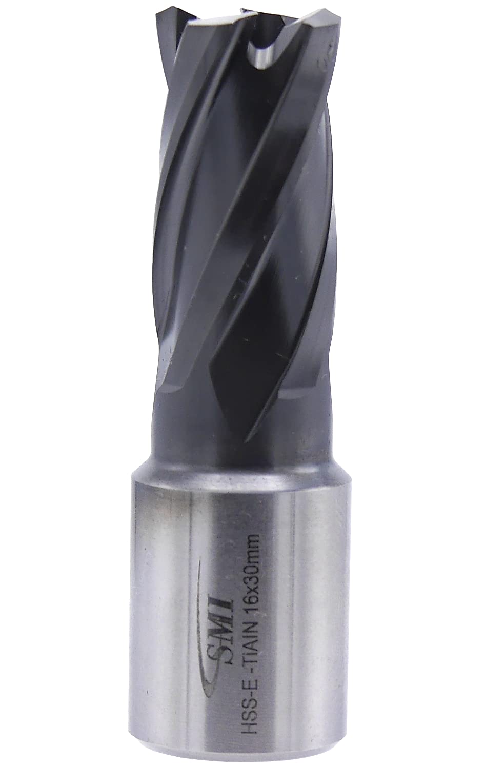 SMI HSS TiAlN Kernbohrer 16 mm Drm. Schnitttiefe 30 mm, Aufnahme 19 mm Weldonschaft