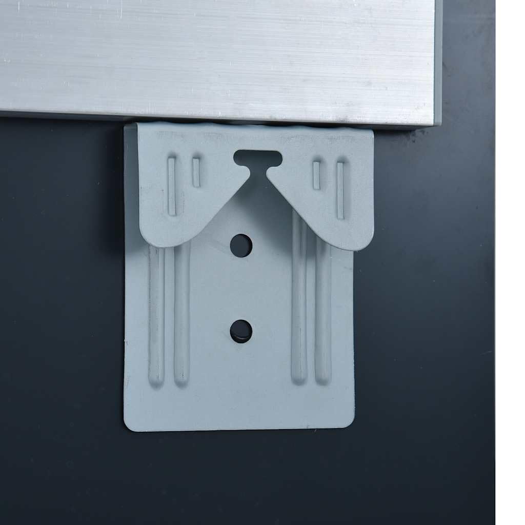 Łazienkowe lustro ścienne z diodami LED 60 x 80 cm, rama ze szkła i aluminium, ochrona IP44, listwa świetlna 6 W, srebrne lustro dekoracyjne do łazienki, korytarza, sypialni, precyzyjne