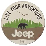 Open Road Brands Jeep Live Your Adventure Camping Embossed Metal Magnet - an Officially Licensed Product Great Addition to Add What You Love to Your Refrigerator
