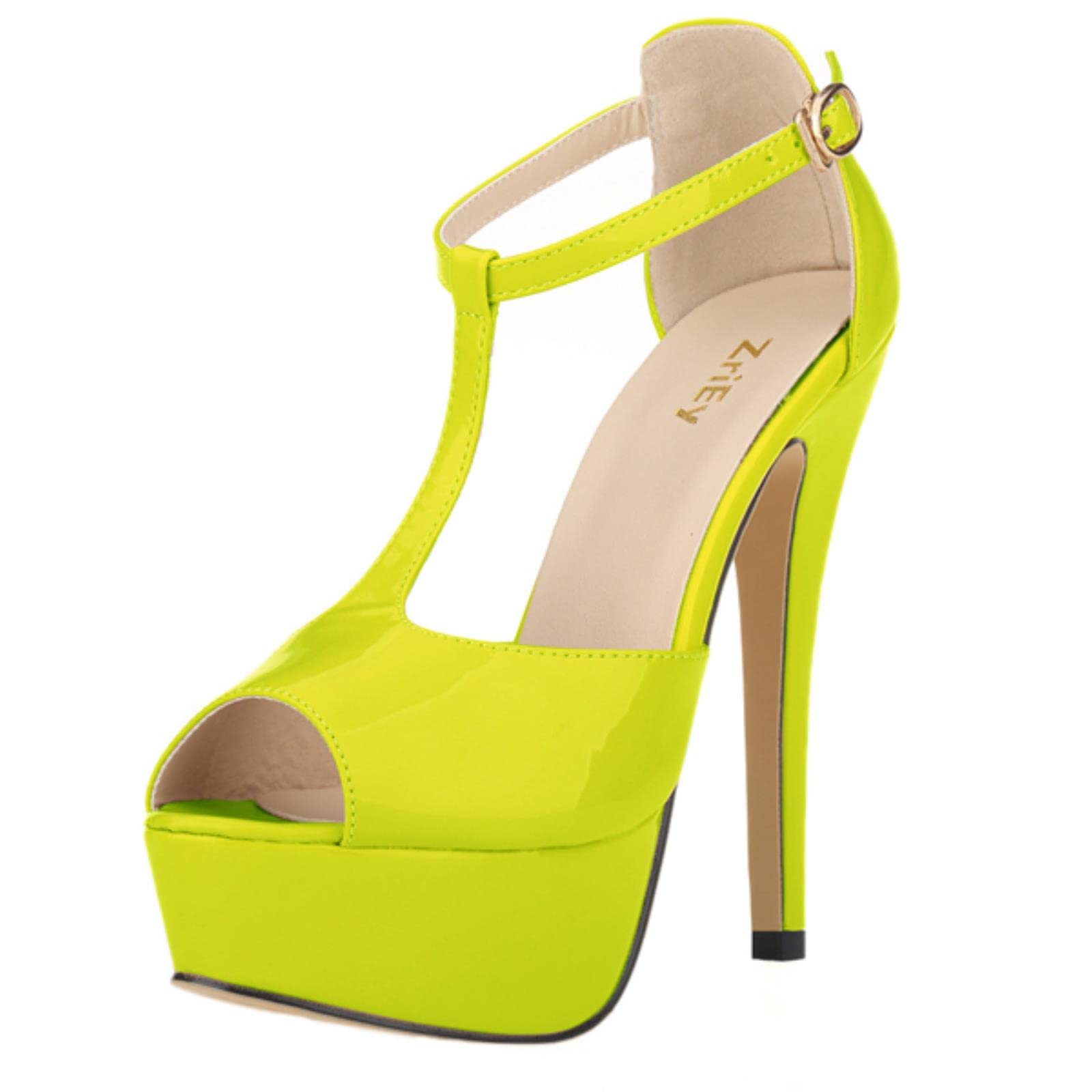 Sandales à talons hauts sexy à plateforme pour femmes Escarpins T-strap - 8