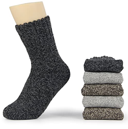 Image of BomKinta Boot Socks for Women Winter Solid Thick Warm Socks Cozy Crew Socks Christmas Gift