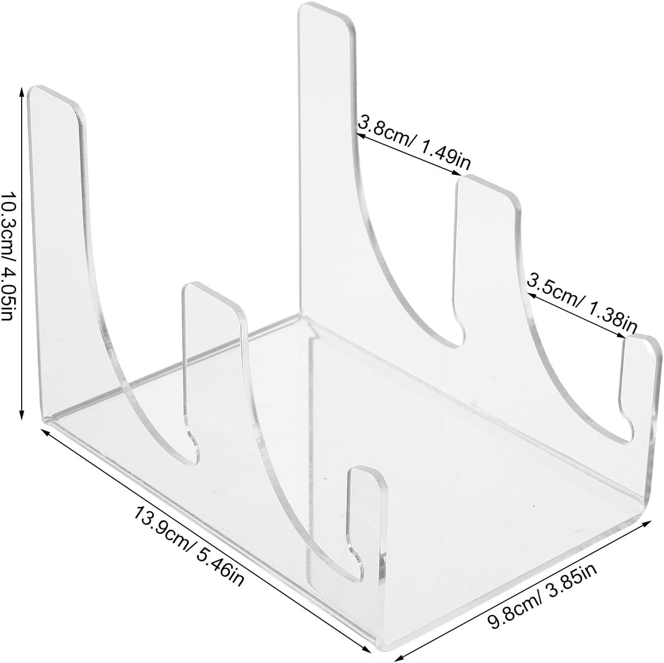 Acrylic Plate Display Holder 2 Tier Stand for Dinnerware
