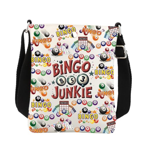 Cadeau pour les amateurs de bingo : sac à bandoulière blanc