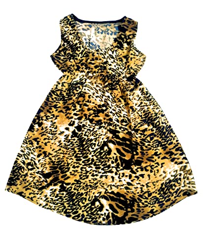 Image of IndiWeaves Kids Girls Crepe Printed Frock Dress for Girls - Regular Fit [Pack of 4] Multicolor1