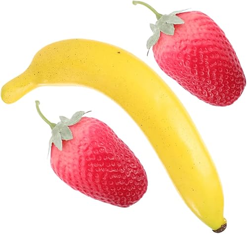 Vaguelly Juguete para bebé, 3 unidades, martillo de arena, plátano, fresa, juguetes de maracas, agitador de arena musical, instrumentos musicales de