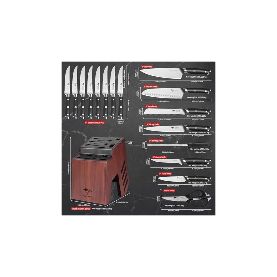 MAD-SHARK-Knife-Set-Professional-17-Pieces-Kitchen-Chef-Knife-Set-with-Block-Precision-Forged-High-Carbon-Stainless-Steel-Ultra-Sharp-Knives-Block-Sets-Home-Cooking-Perfect-Cutlery-Set-Gift-Box MAD SHARK Knife Set, Professional 17 Pieces Kitchen Chef Knife Set with Block, Precision Forged High Carbon Stainless Steel Ultra Sharp Knives Block Sets, Home Cooking Perfect Cutlery Set Gift Box