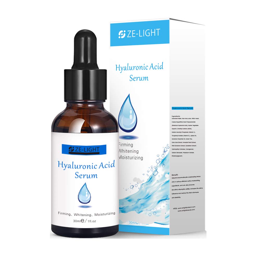 ZeLight 30ml Premium Hyaluronic Acid Serum for Face,Advanced Anti-Aging&Anti-Wrinkle Serum for Erasing Fine Lines Moisturizing Solution,Paraben free,Cruelty-Free,Facial Serum Women for all Skin Types
