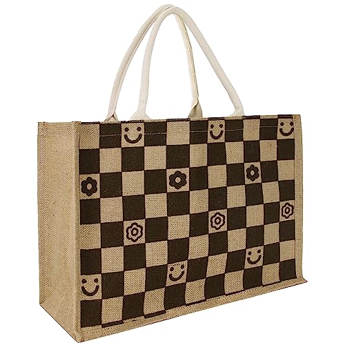 Image of Hibala Woven Large Beach Bag Straw Beach Tote Handmade Weaving Shoulder Tassel Bag Handbag