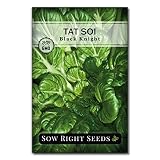Sow Right Seeds - Black Knight Tatsoi Seed for Planting Tat SOI Greens