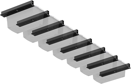 Linone Overhead Garage Ceiling Storage Rack, 16 Inch 8-Pack for 7 Bins, Heavy Duty 150lb Capacity