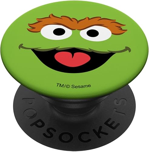 Sesame Street Oscar the Grouch Face PopSockets PopGrip intercambiable Sesame Street Oscar the Grouch Face PopSockets PopGrip intercambiable
