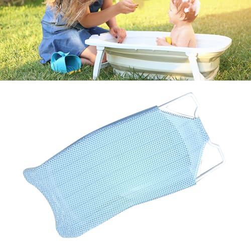 Image of Baby Bath Seat Support Net Non Slip Mesh Cushion Portable for Newborns to Toddlers (Sky Blue)