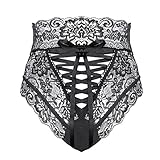 BDSMJOY Erotisch Unterhose,Erotik Dessous,Frauen sexy Unterwäsche ,Vintage Tanga Höschen ,Damen sexy Pantys,atmungsaktive midwaist Slips (L)