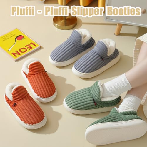 Pluffi - Pluffi Slipper Booties, Winter Fuzzy Warm Thick-Soled Plush House Slippers for Women Men2