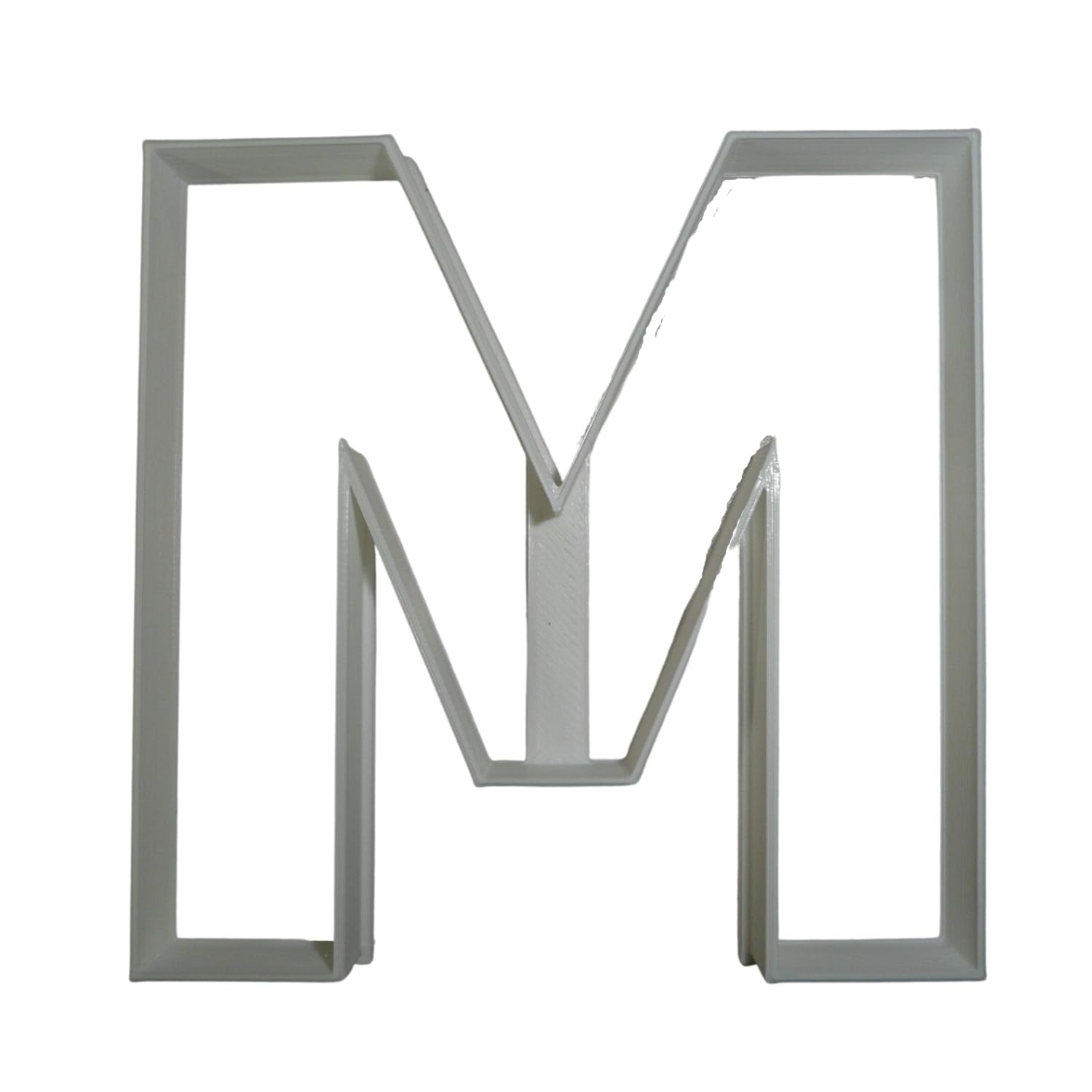 Amazon.com: YNGLLC LETTER M 4 INCH UPPERCASE CAPITAL BLOCK FONT COOKIE  CUTTER 3D PRINTED MADE IN USA PR4226, White: Home & Kitchen