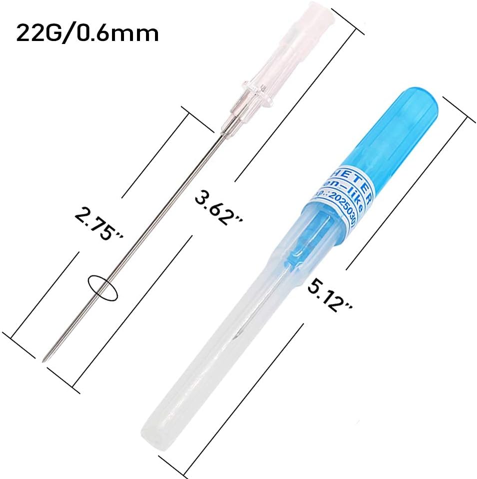 Unihuby Piercing Needle Set - 50PCS 22G Catheter Piercing Needles for Ear Nose & IV Procedures - Tools & Kits (22G) - Image 3