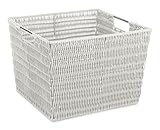 Whitmor Rattique Storage Tote Moonstruck Gray