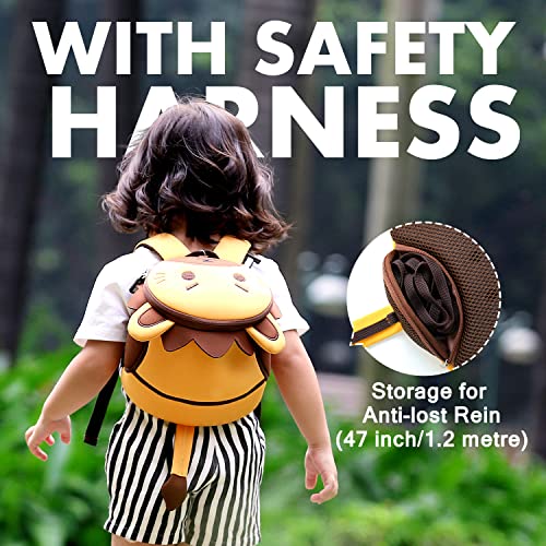 Nohoo Toddler Backpack Leash, Mini Cute Cartoon Animal, Waterproof Travel Book Bag For Baby Boys Girls 3~6 Years (Lion) #TOP1