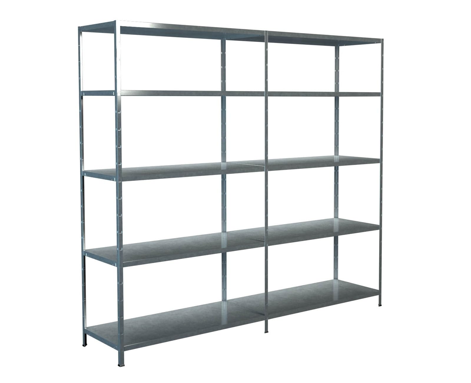 SCHULTE Regalwelt Regalwelt Lagerregal mit 10 PowerMAX-Fachböden verzinkt, 200x220x50cm, Steckregal mit einfacher Montage ohne Verschrauben, Traglast je Boden bis zu 85 Kg (gesamt bis zu 850 Kg)