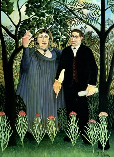 Cuadro de pared vintage Henri Rousseau la musa che ispira il poeta para decorar paredes vacías