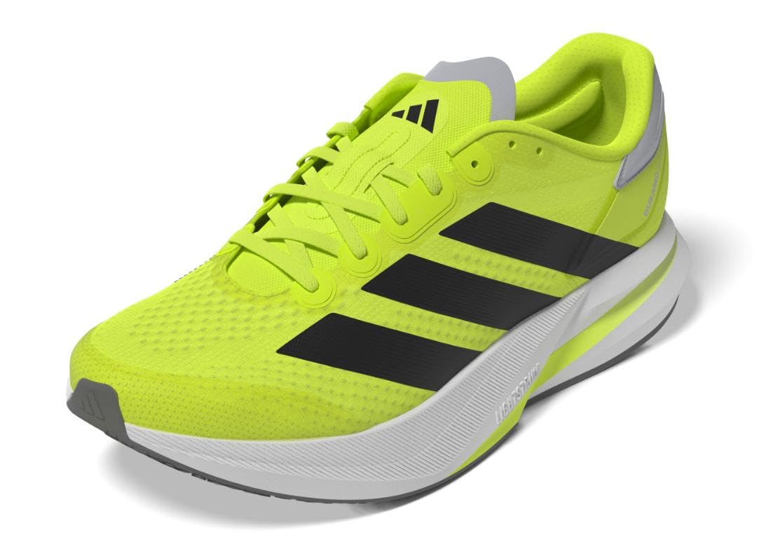 Adidas Herren Duramo Speed 2 Running Sneaker, Lucid Lemon/Black/Halo Silver, 40 EU