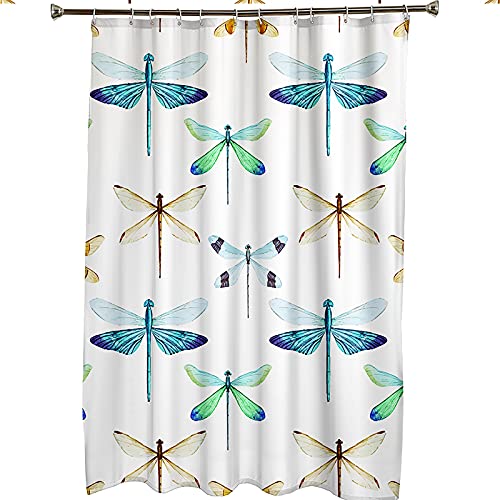 Rideau de douche anti moisissure à motif libellules KnSam