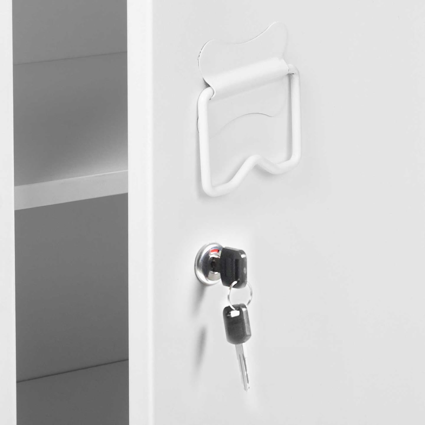 IDMarket - Armoire vestiaire Ester 1 Porte métal Blanc Design Industriel