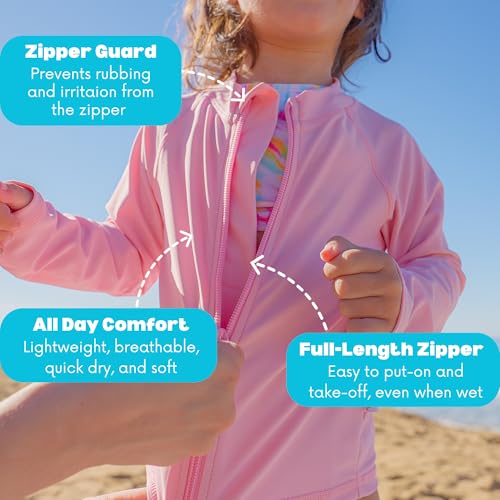 Image of SwimZip UPF 50+ Long Sleeve Rash Guard for Boys' and Girls' - Baby, Toddler, Kids
