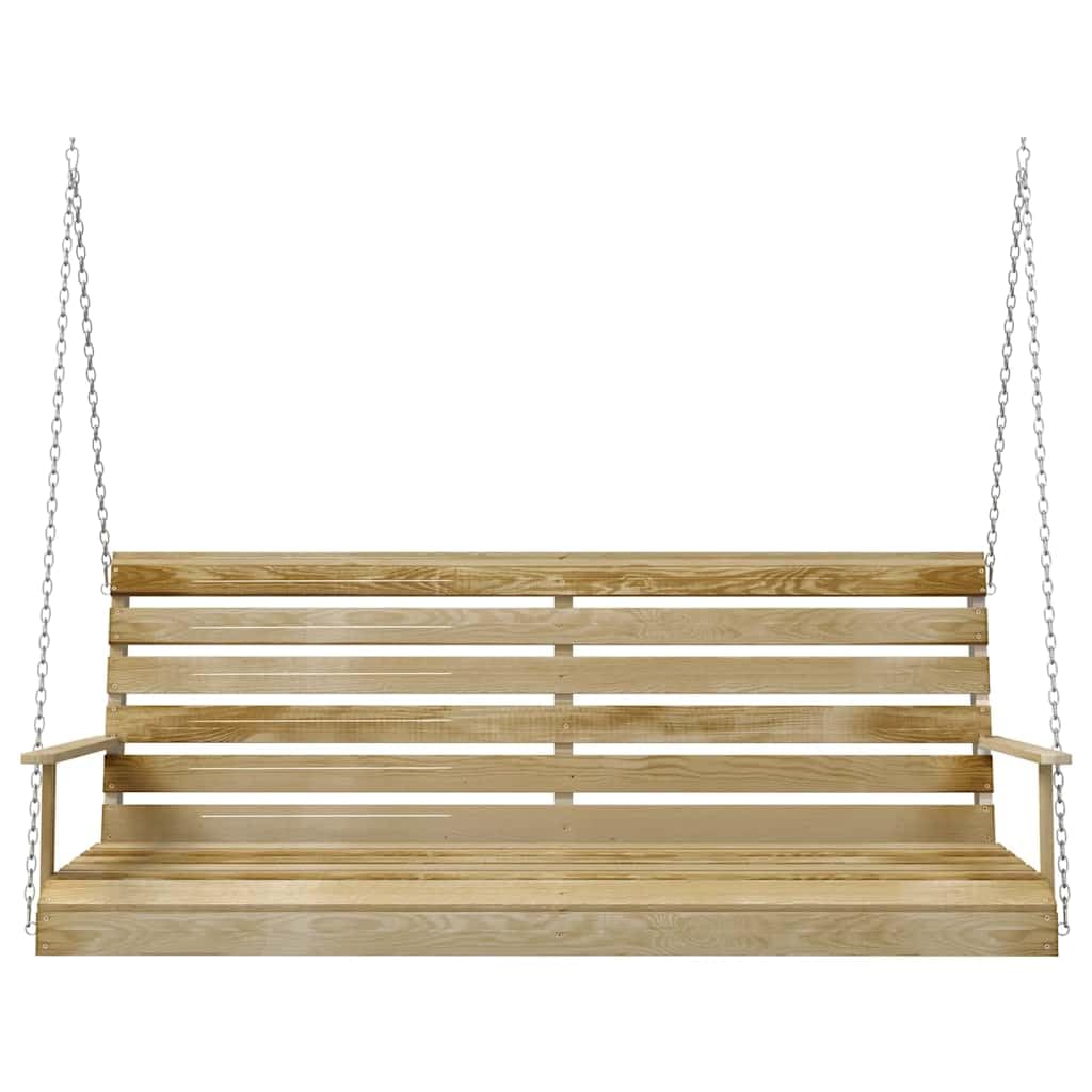 vidaXL Banco Balancín Columpio de Jardín Patio Terraza Balcón Asiento Silla Porche Decoración Adorno 155x65x60 cm Madera de Pino Impregnada