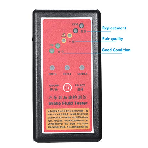 Honeytecs Testador de Fluido de Freio automotivo Detector de Fluido de Freio Inspeção Digital da Qua