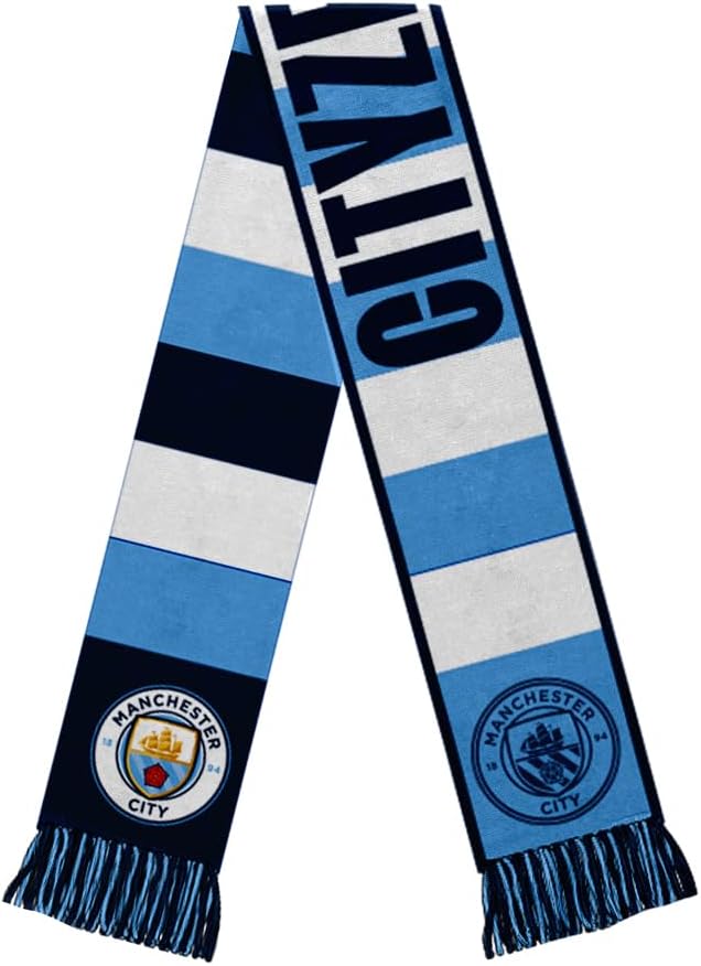 Official Manchester City FC Soccer Scarf - Unisex Adult