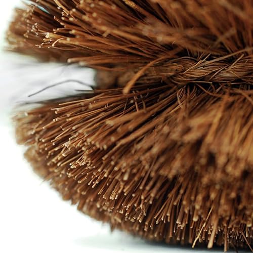Image of Kamenoko Tawashi Kiwame #1 - Set of 2 - Hemp Palm Brushes for Cleaning Kitchen and Bathroom - Small - Ideal for Washing Vegetables, Glasswares, and Pottery - Made in Japan