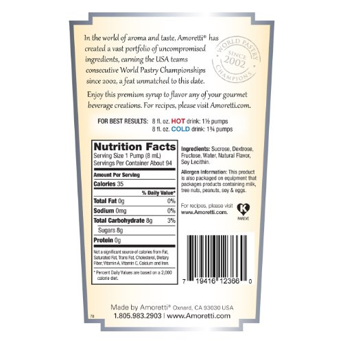 image for Amoretti Premium Syrup, Anise, 25.4 Ounce, 25.4 Fl Oz (Pack of 1)