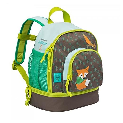 LÄSSIG Kinder Mini Rucksack mit Brustgurt, 3,5L , Braun (Little Tree Fox)