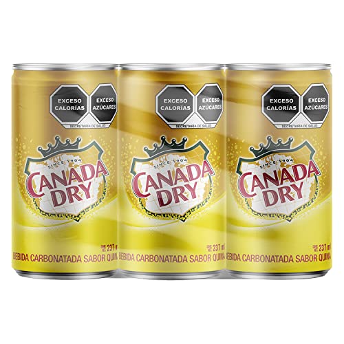 Canada Dry A.Q. Agua Quina, 6 Pack Lata, 237ml.