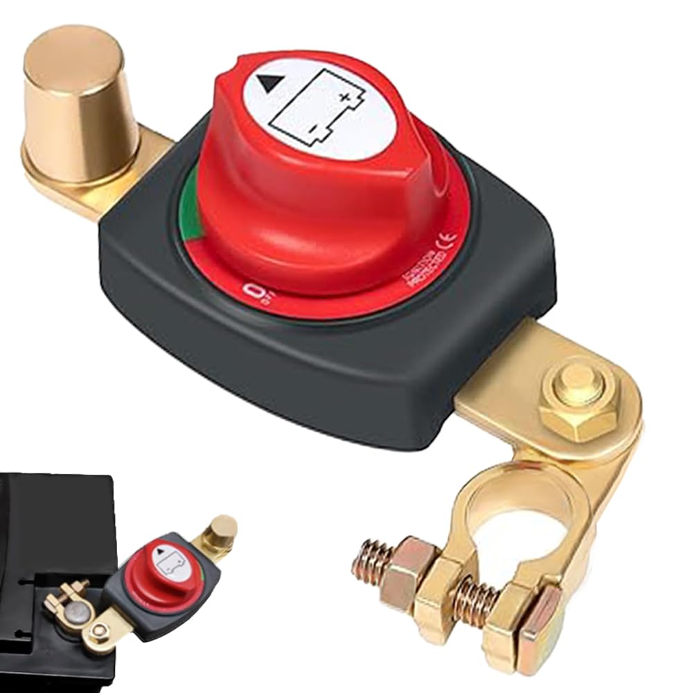 Batterie Trennschalter 12v mit Erhöhte Batteriepole, Batterietrennschalter12v-48v,Batteriehauptschalter,Trennschalter Wasserdicht,für Auto,Motorrad, Marine, Boat,Caravan,Yacht (B)