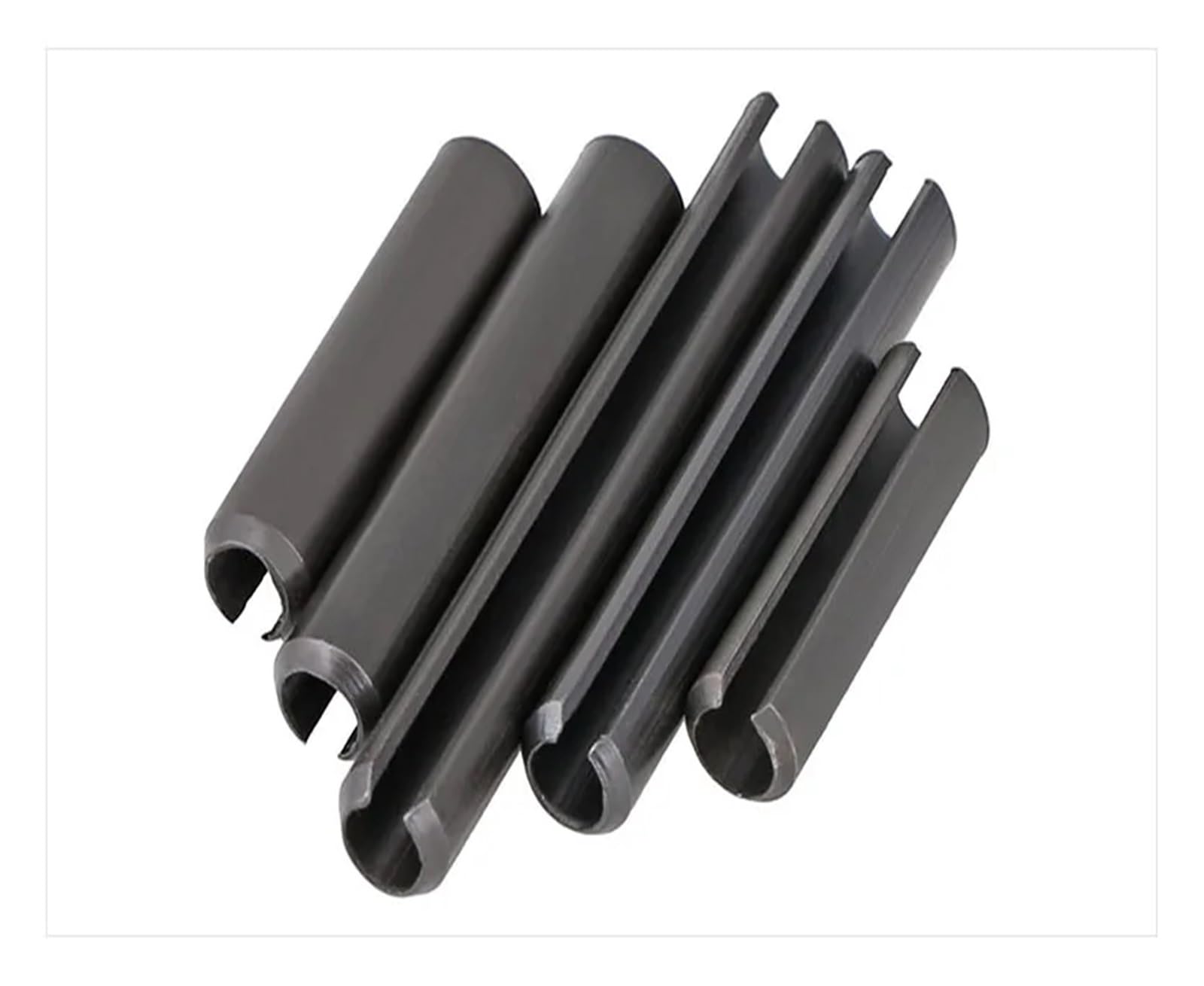 Pasador de resorte de acero al carbono, pasador elástico cilíndrico, pasador de posicionamiento M1.5 M2 M2.5 M3 M4, pasador de apertura negro de 65mn for tornillo ( Color : 1 , Size : M2X30 250