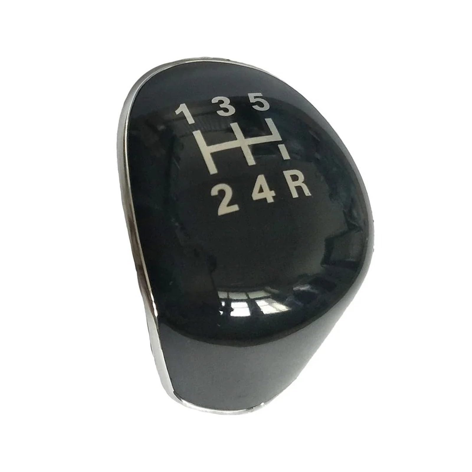 LinQianBhD Car Gear Shift Knob for Focus for MK2 for MK3 for Fiesta for MK7 Car Gear Shift Knob Cap Cover Emblem 5/6Speed(5 Speed Black)