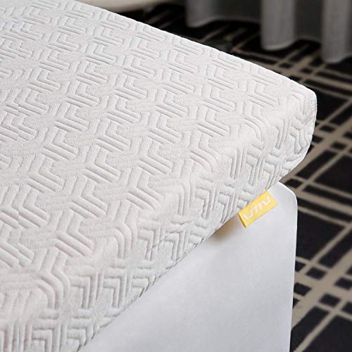 UTTU 3-Inch Red Respira Memory Foam Mattress Topper, 2-Layer Ventilated Design Bed Topper