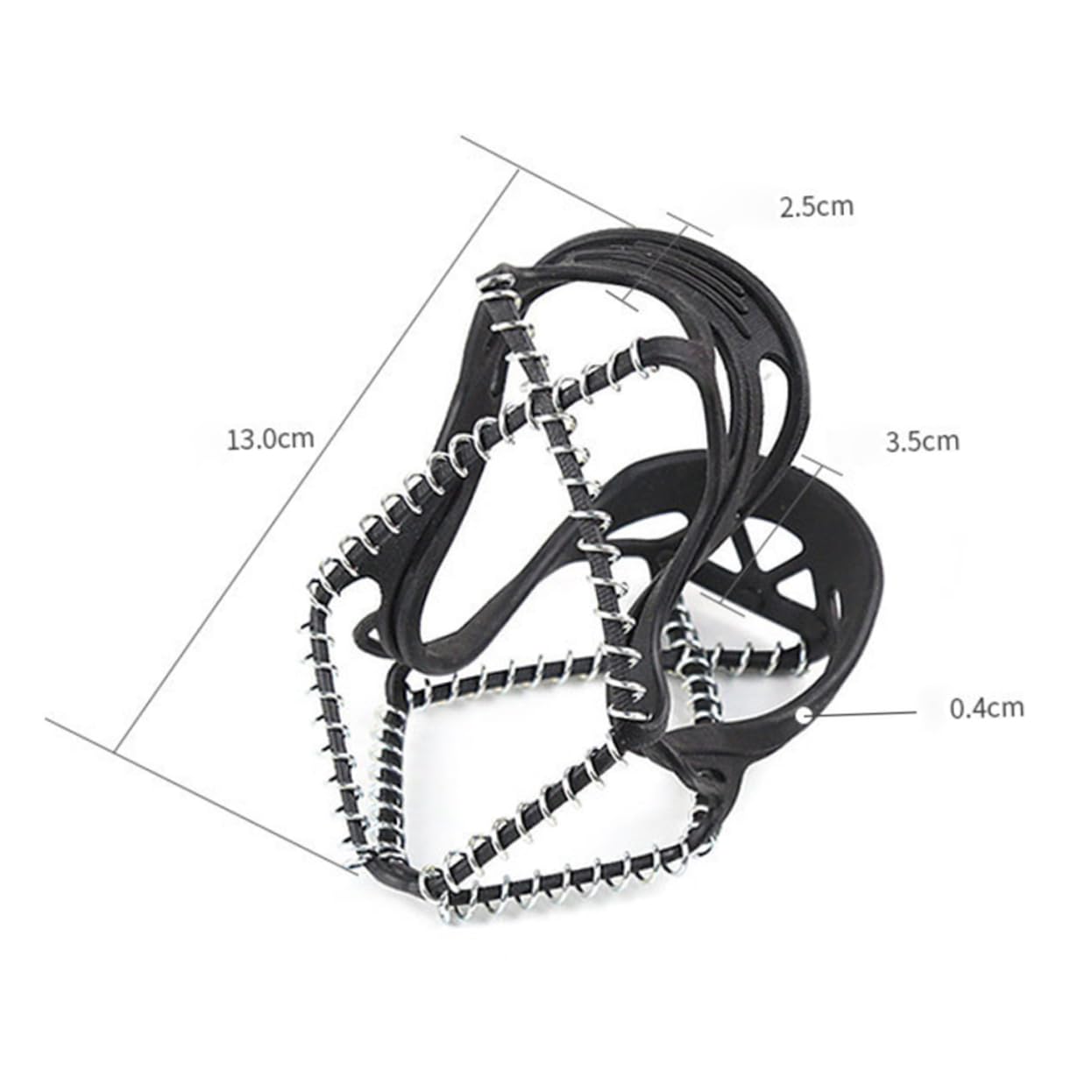 VALICLUD Snow Anti-Slip Ice Cleats Traction Shoe Covers Elastic Wear-Resistant Hiking Crampons for Ice Snow